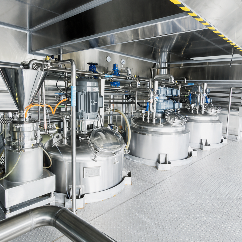 Stainless steel blending and mixing system
