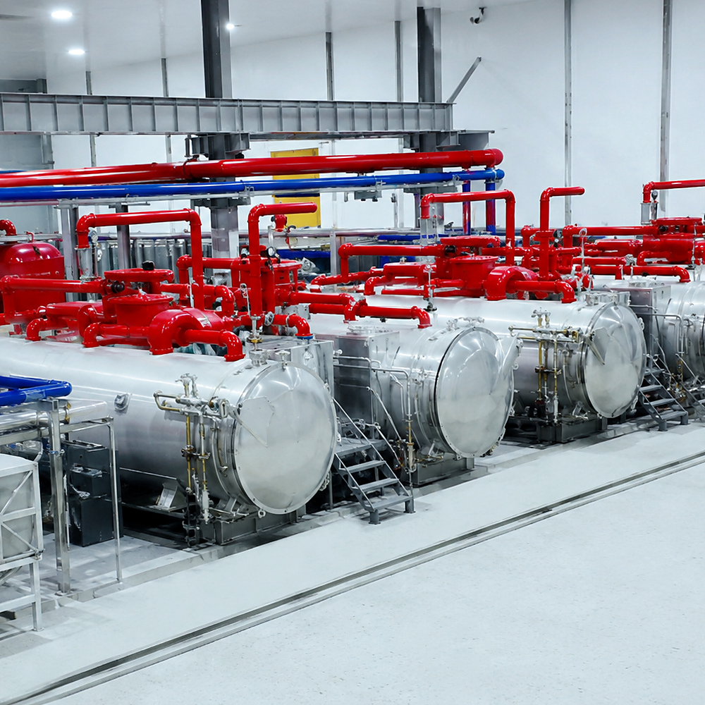 Stainless steel sterilization and food processing line