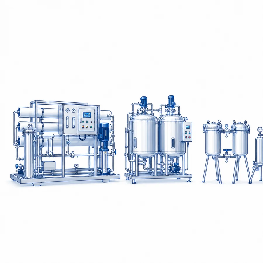 Industrial water treatment, filtration, and stainless steel transfer equipment